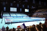 Competições de natação de Paris-2024 serão na piscina da Arena La Defense Foto: Divulgação/Paris 2024