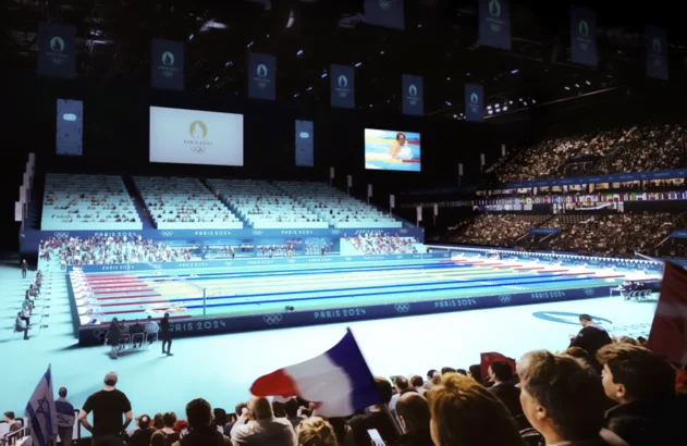 Competições de natação de Paris-2024 serão na piscina da Arena La Defense Foto: Divulgação/Paris 2024