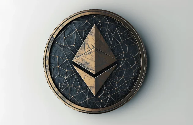 Token dourado Ethereum