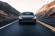 Imagem de campanha do Model 3, veículo fabricado pela Tesla