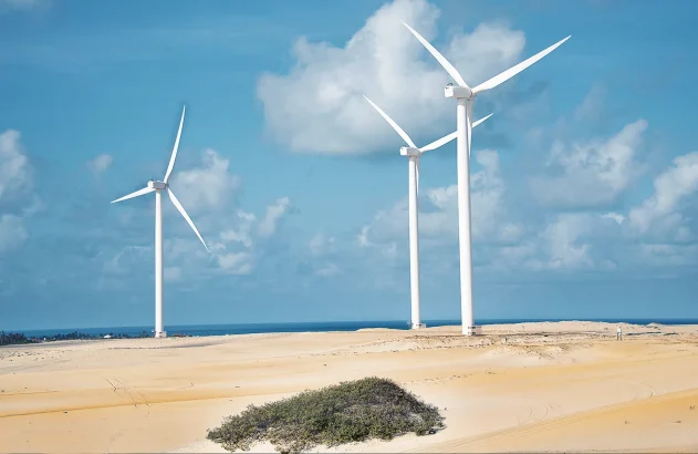 Hélices de usina eólica localizada em Fortaleza (CE)