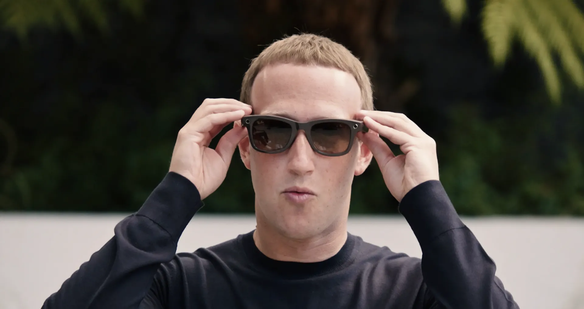 Mark Zuckerberg durante o lançamento do Ray-Ban Meta Smart Glass.