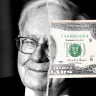 Imagem de Warren Buffet e de uma cédula em dólar