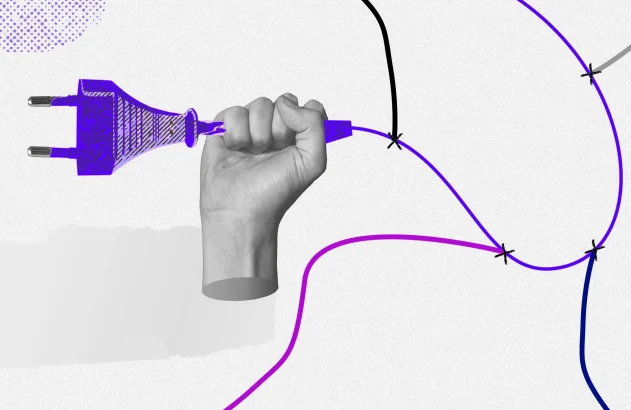 Ilustração gato de energia