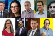 Montagem de fotos com os 9 candidatos à Prefeitura do Rio de Janeiro em 2024