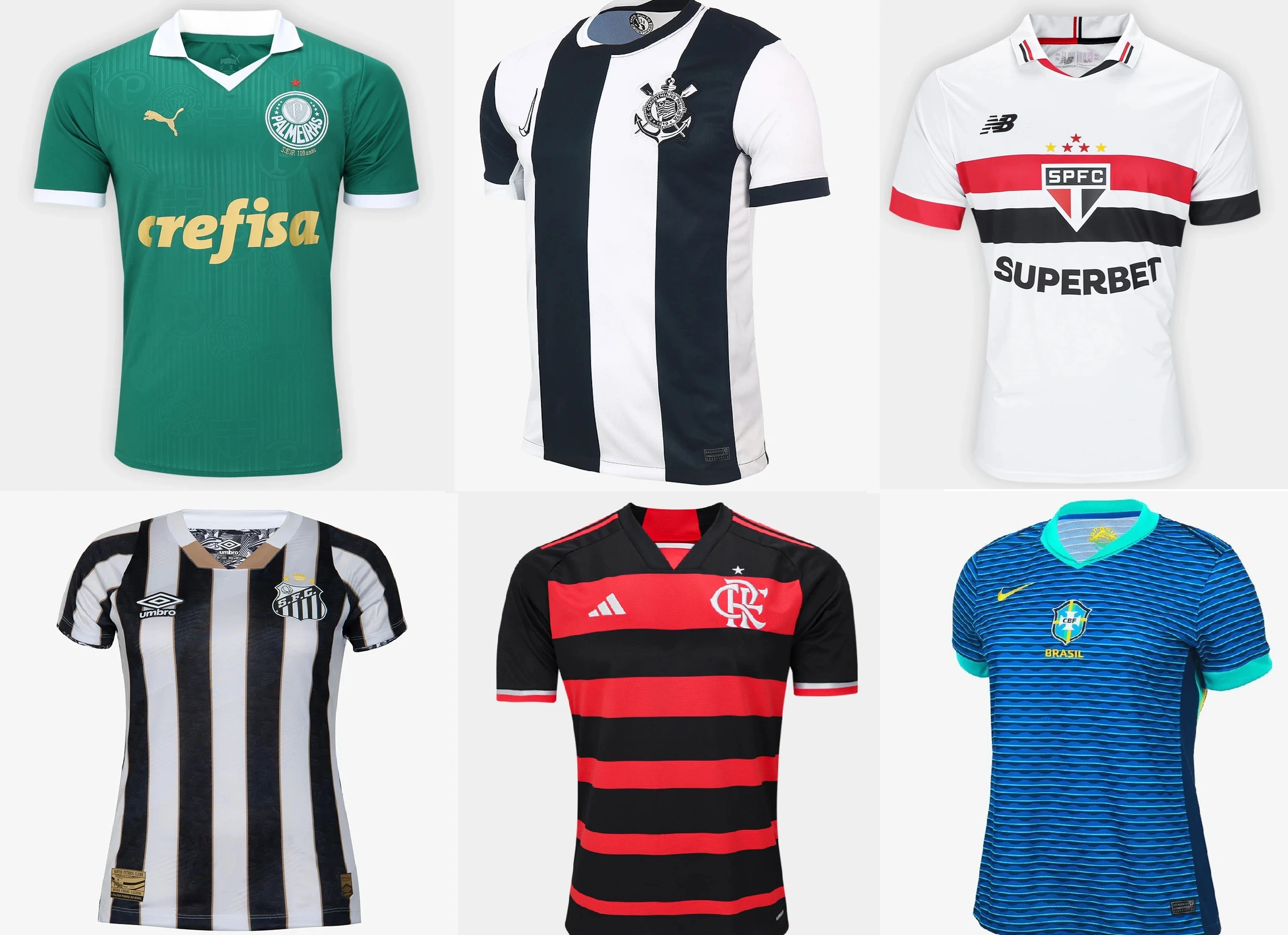 Camisas de times de futebol