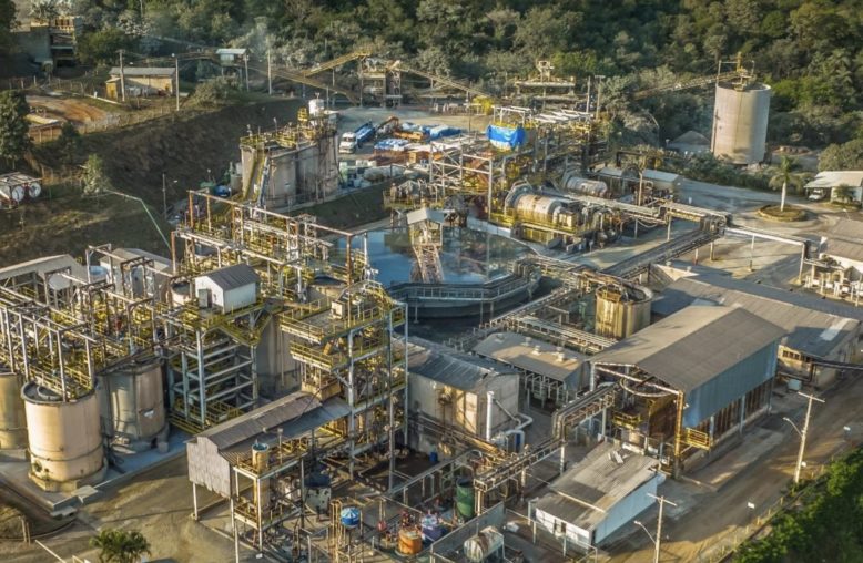 Vista aérea do complexo da Jaguar Mining em Minas Gerais