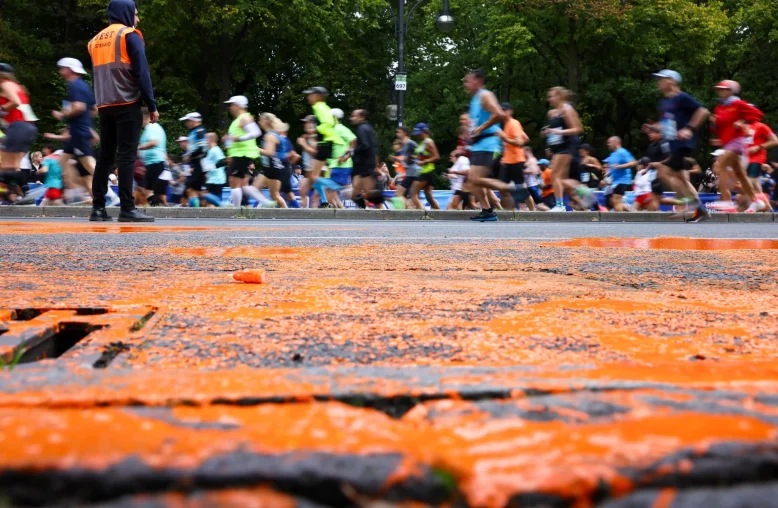 Corredores participam da Maratona de Berlim