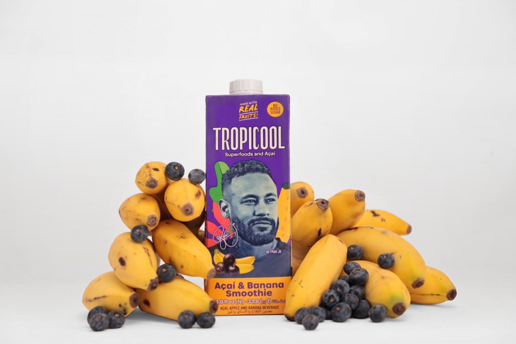 Produto da Tropicool com Neymar na embalagem