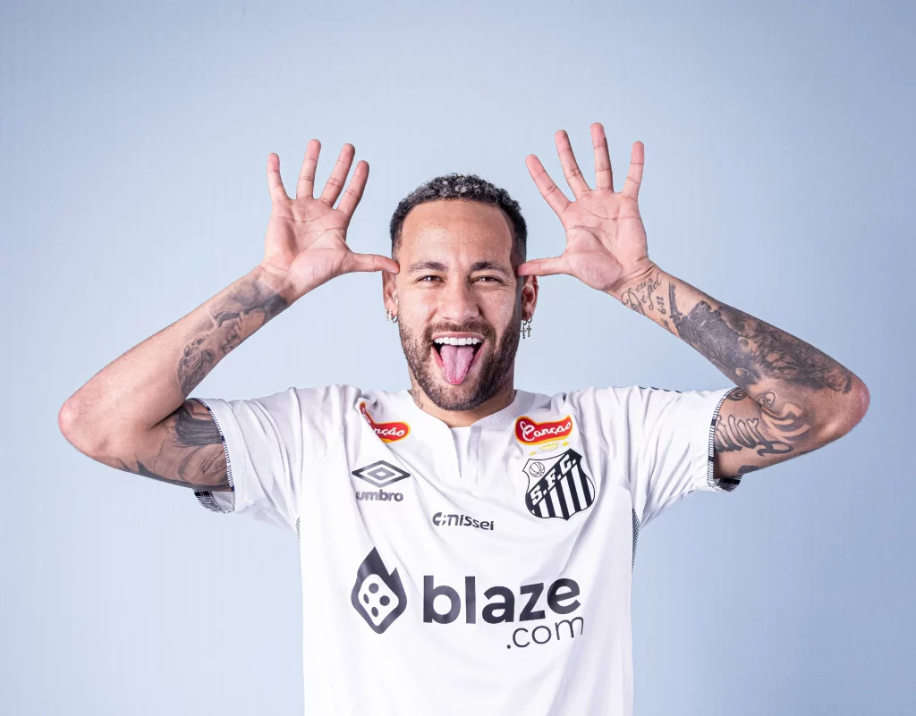 Neymar Jr, em sua apresentação no Santos Futebol Clube