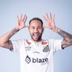 Neymar Jr, em sua apresentação no Santos Futebol Clube