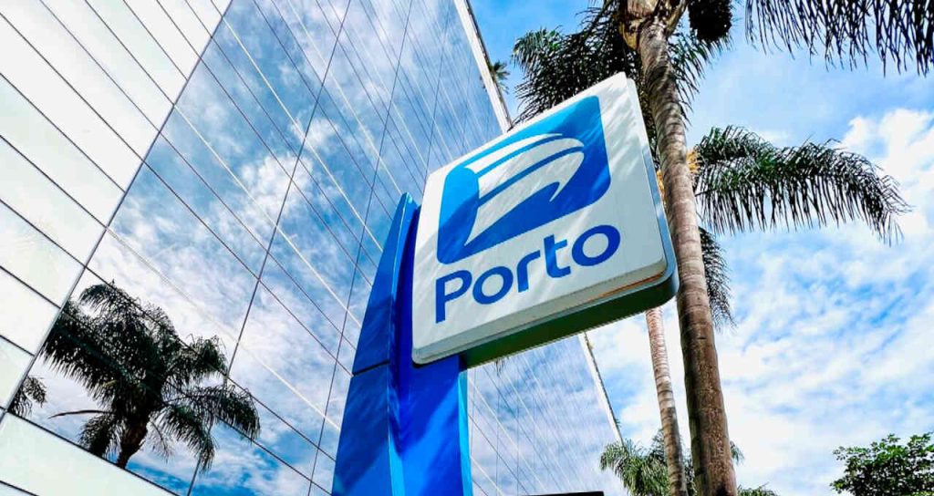 Logo da Porto na sede da empresa em Campos Elísios, SP