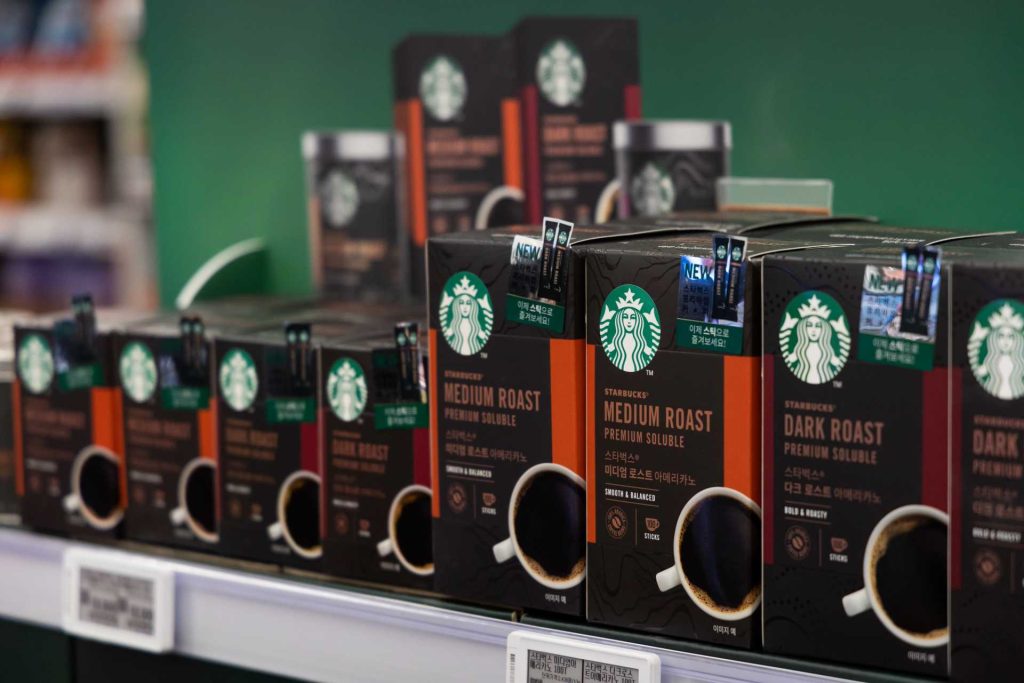 Café da marca Starbucks vendido no supermercado nos EUA