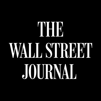 Avatar com logotipo do jornal The Wall Street Journal em branco sobre um fundo preto.