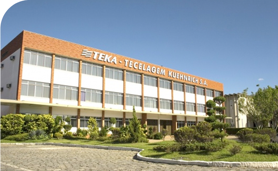 Fachada da fábrica da Teka em Blumenau (SC)