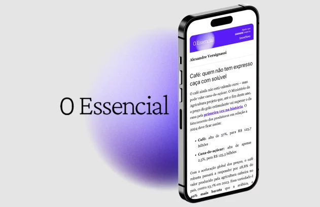 Design da newsletter O Essencial, do InvestNews