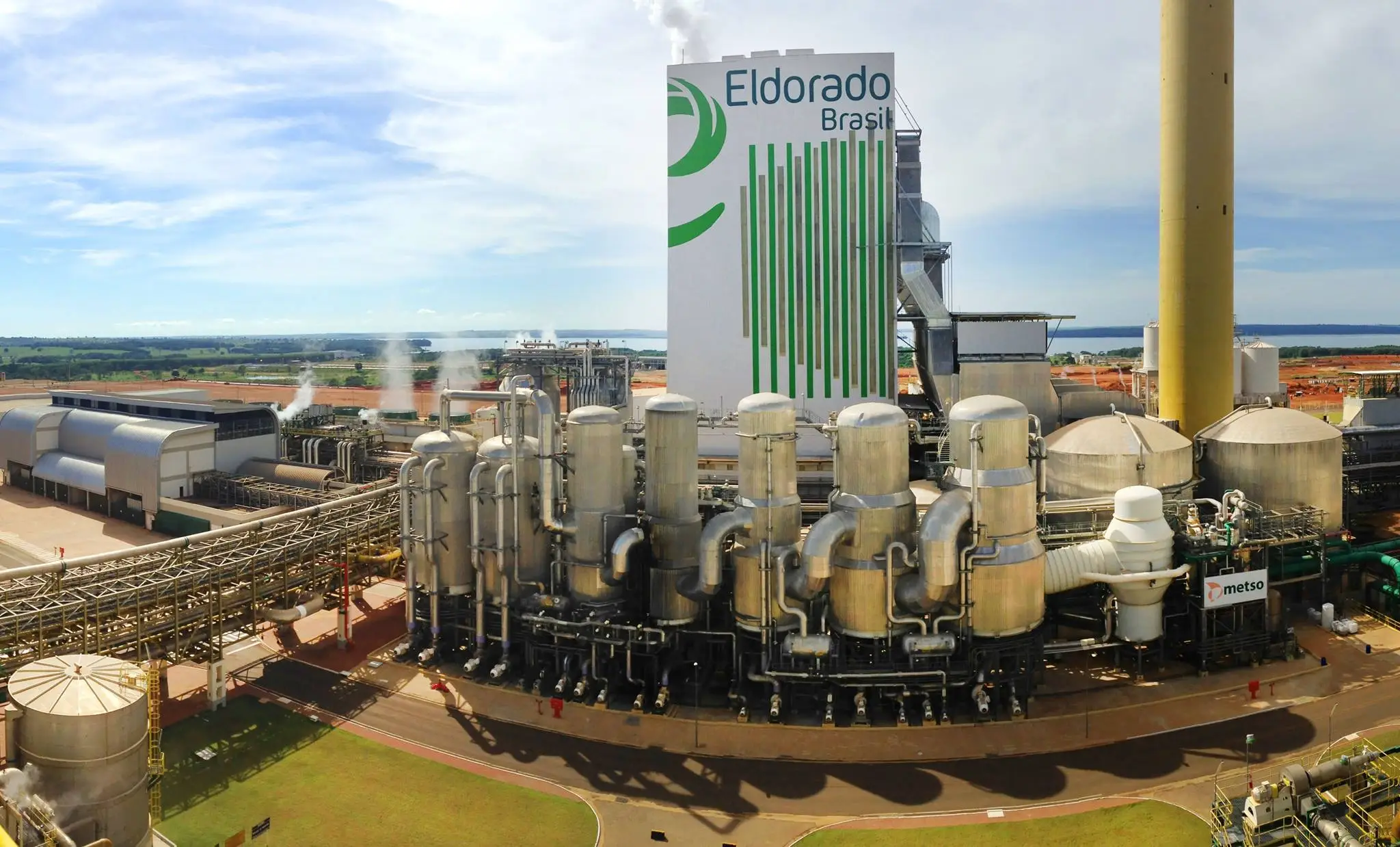 Unidade industrial da Eldorado Brasil Celulose em Mato Grosso do Sul
