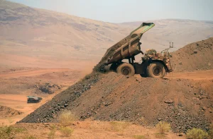 Produção de minério de ferro da Rio Tinto