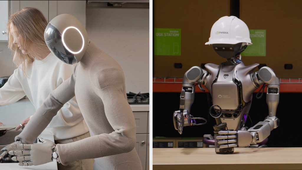 Protótipos de robôs humanoides apresentados pela Nvidia