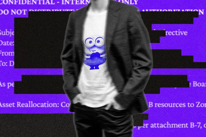 Ilustração mostra um homem jovem usando uma camiseta branca, com o desenho de um Minion