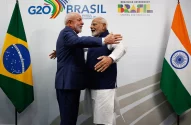 Lula e Narendra Modi, primeir-ministro da Índia
