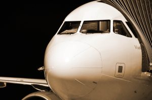 the front of an airplane