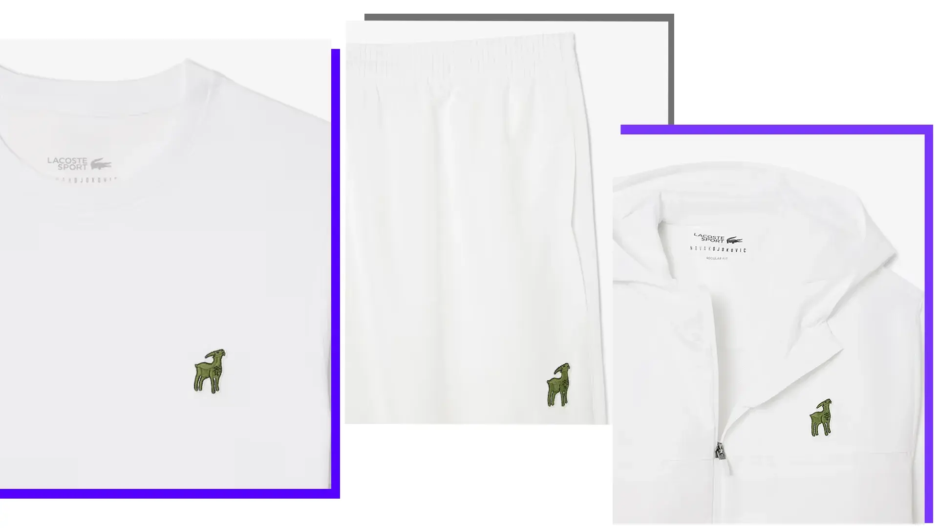 A Lacoste lançou uma coleção de roupas de edição limitada com um logo de cabra para homenagear Djokovic