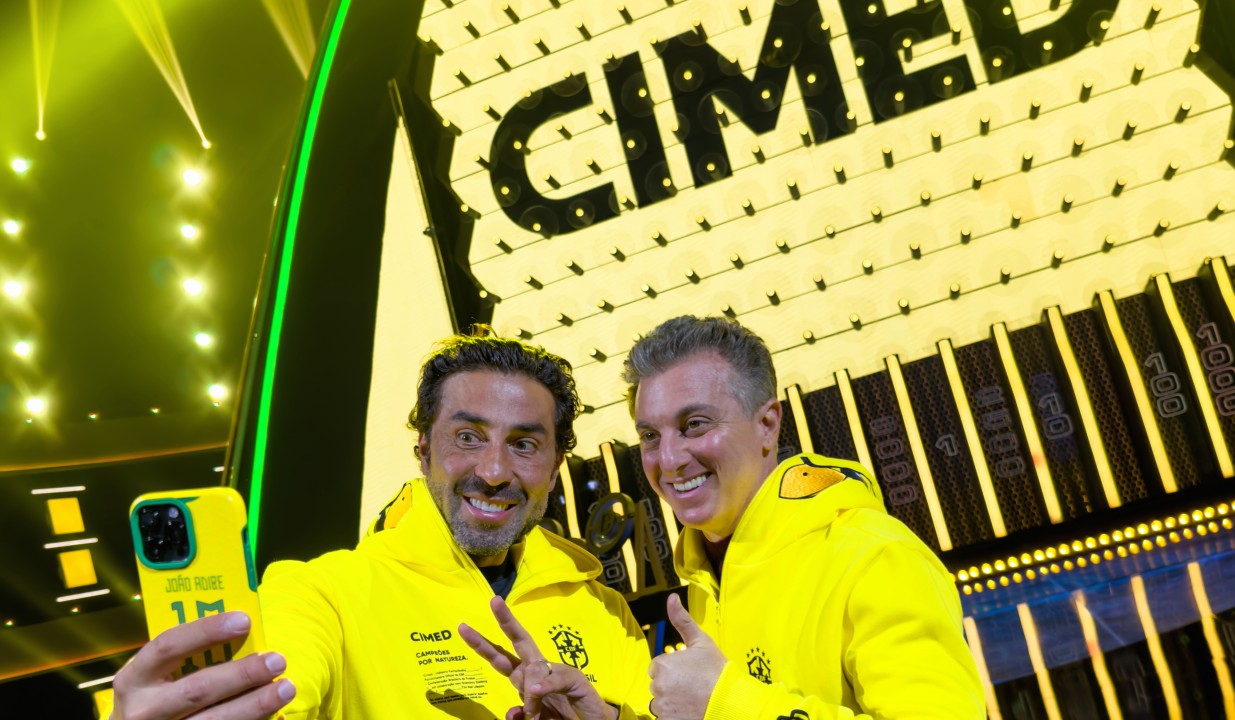 João Adibe, CEO da Cimed, e Luciano Huck