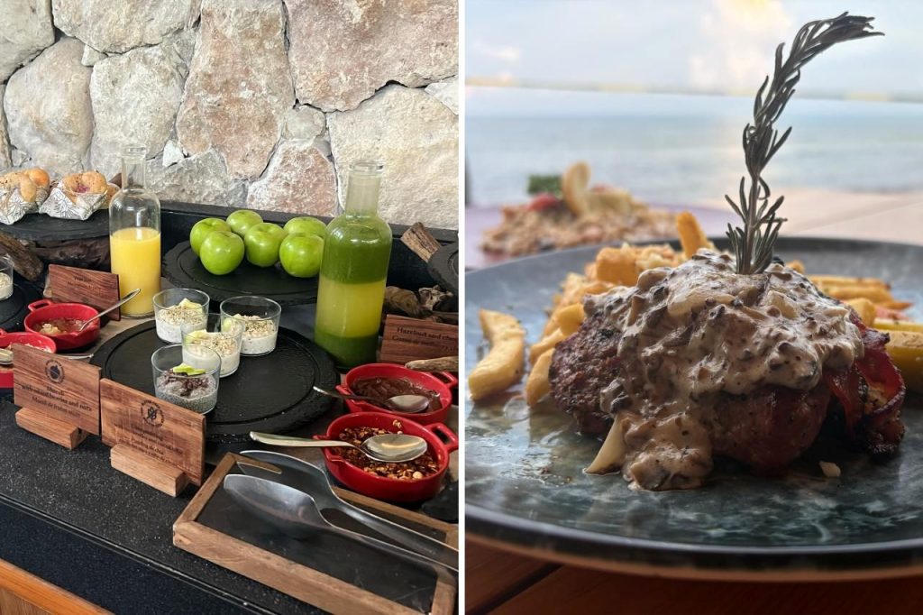Imagem de resort em Cancun com comidas oferecidas aos hóspedes