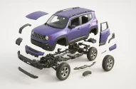 Jeep Renegade com as peças à mostra, em imagem "estourada"