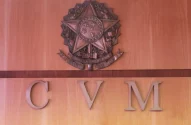 Logotipo da CVM, com o brasão do Brasil