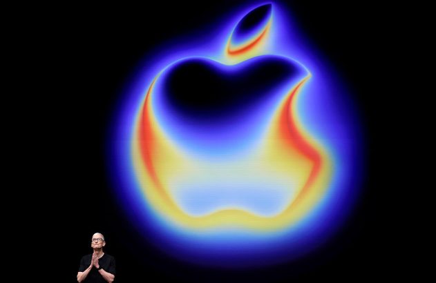O CEO Tim Cook no evento anual da Apple