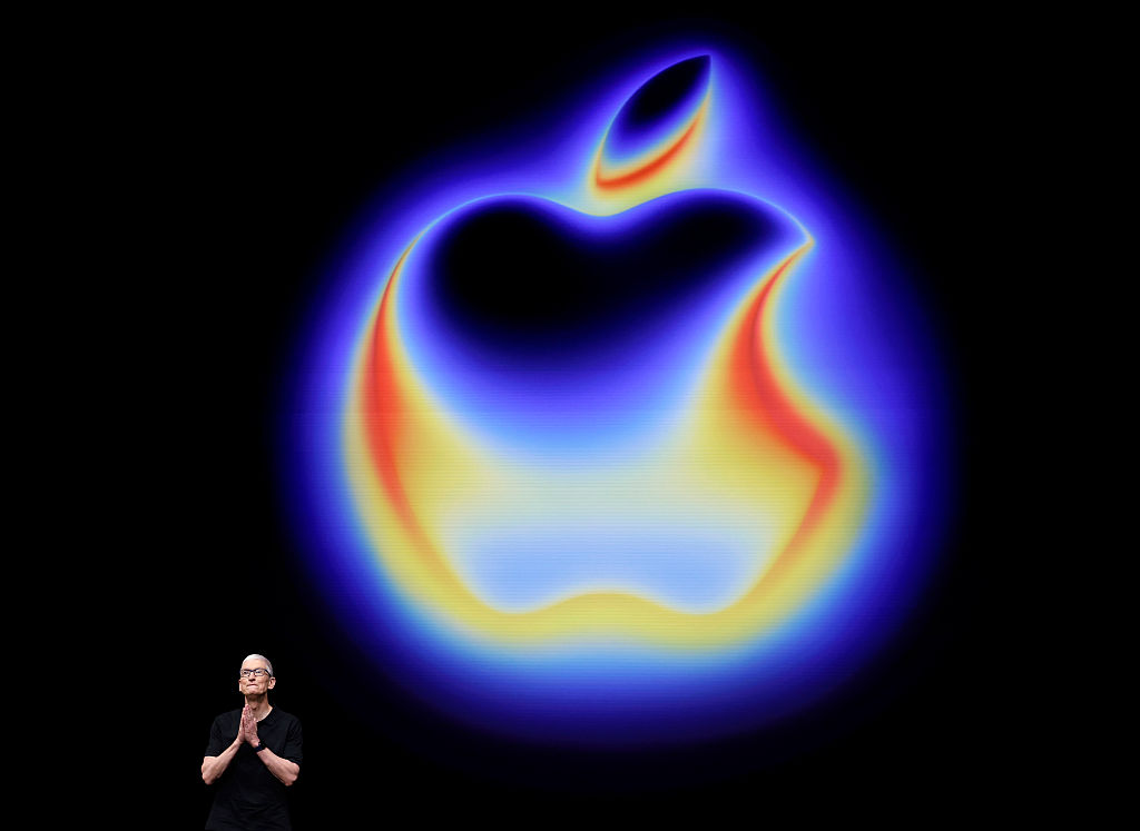 O CEO Tim Cook no evento anual da Apple