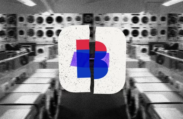 Imagem mostra o logo da Casas Bahia sendo colado