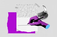 Ilustração de uma mão com um lápis sobre um testamento e uma nota de dólar para ilustrar a reportagem "PL do Imposto de Renda pode gerar bitributação sobre doações e heranças, dizem especialistas"