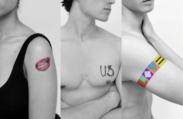 Três pessoas mostram suas tatuagens