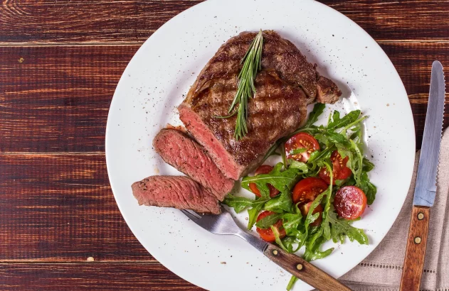 Carne bovina, prato com proteína, efeito ozempic