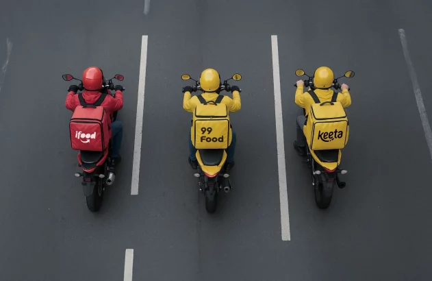 iFood, 99Food e Keeta disputam o delivery