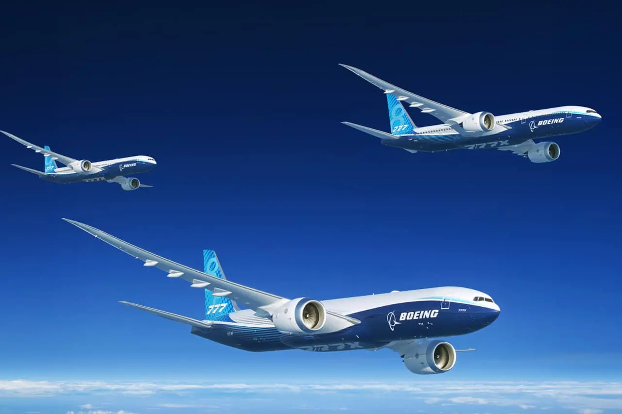 A nova família de aviões 777X da Boeing deve estar pronta para entrega aos clientes em 2026 ou 2027