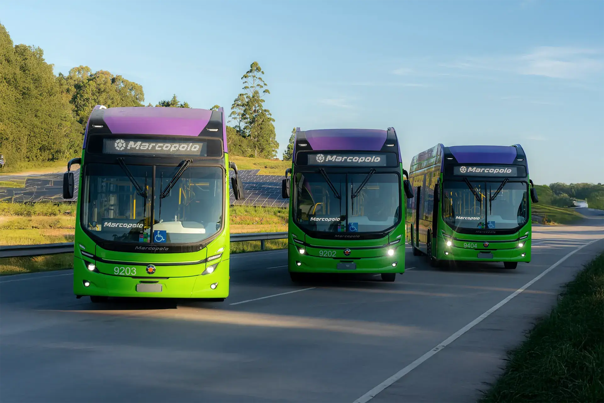 Ônibus de linha urbana da Marcopolo. Foto: Divulgação
