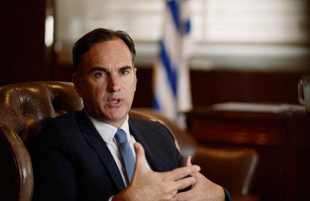 O presidente do Banco Central do Uruguai, Guillermo Tolosa, na sede do banco em Montevidéu