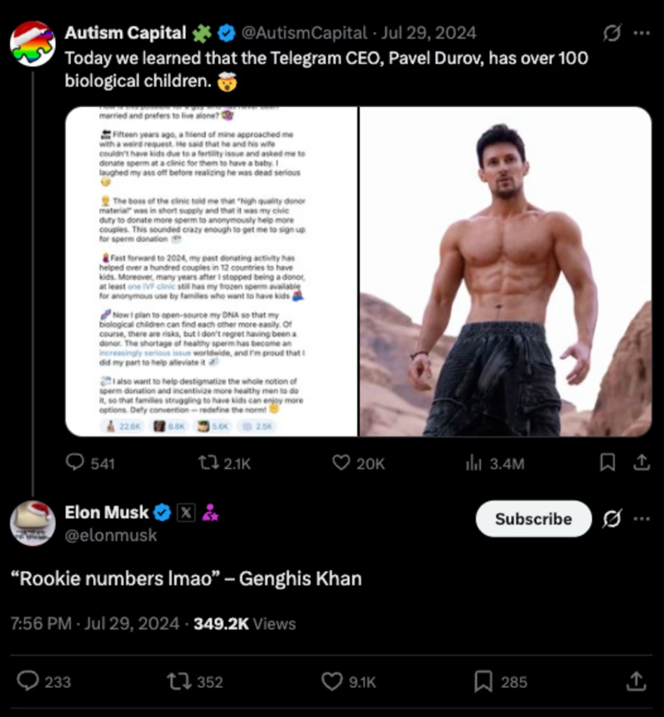 Elon Musk provoca Pavel Durov