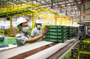 Linha de produção da Suzano
