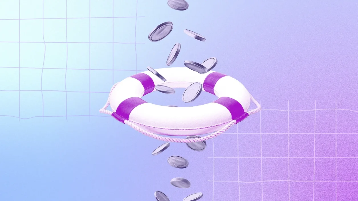 Ilustração com uma boia e moedas passando no meio dela para ilustrar reportagem sobre tributação de lucros e dividendos