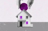 Ilustração traz uma casa com uma moeda sendo depositada nela, como se fosse um cofrinho, para ilustrar reportagem sobre as mudanças no aluguel de temporada promovidos pela reforma tributária