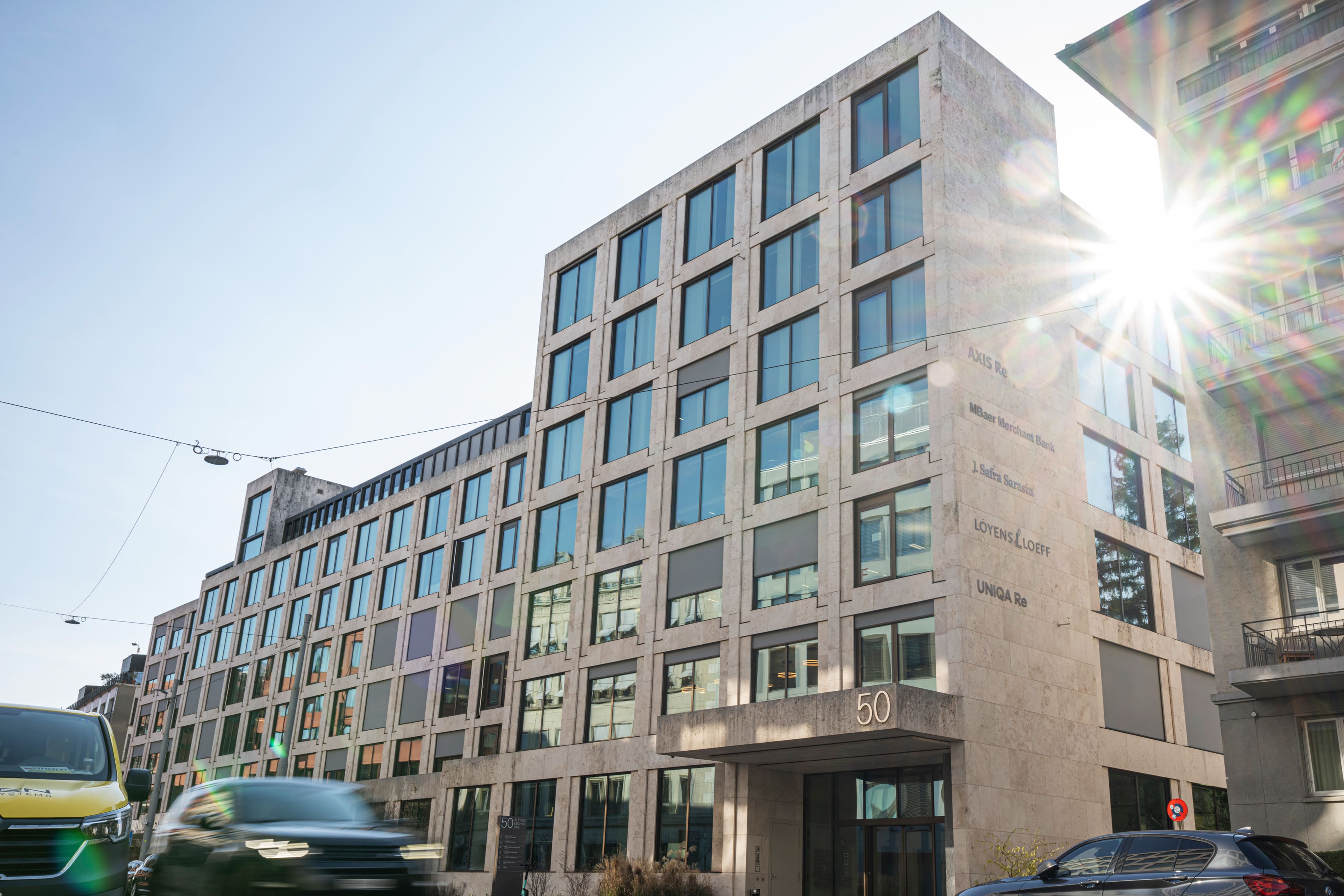 Sede do banco suíço MBaer, acusado de lavagem de dinheiro