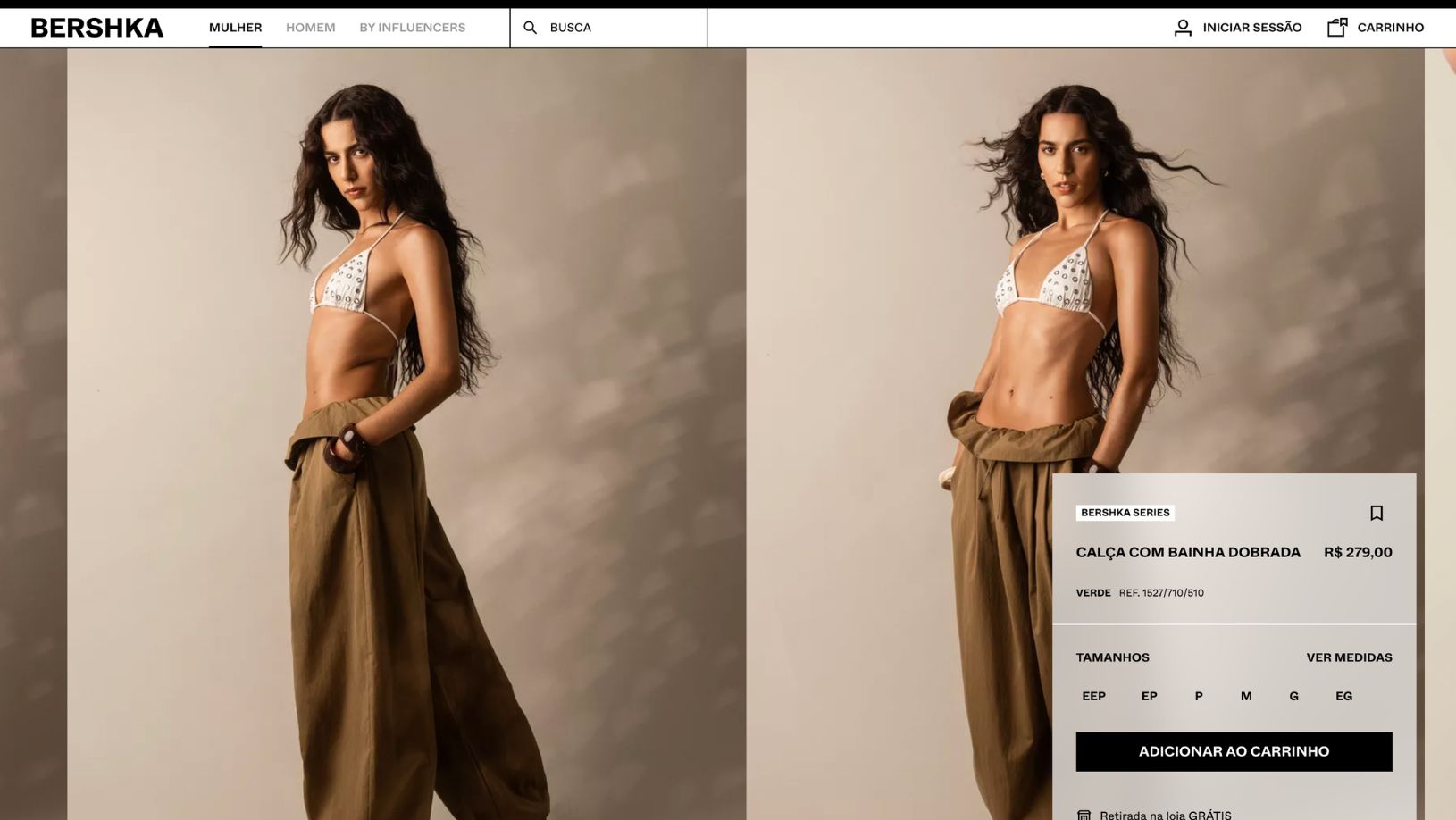 Cantora Marina Sena na campanha da Bershka