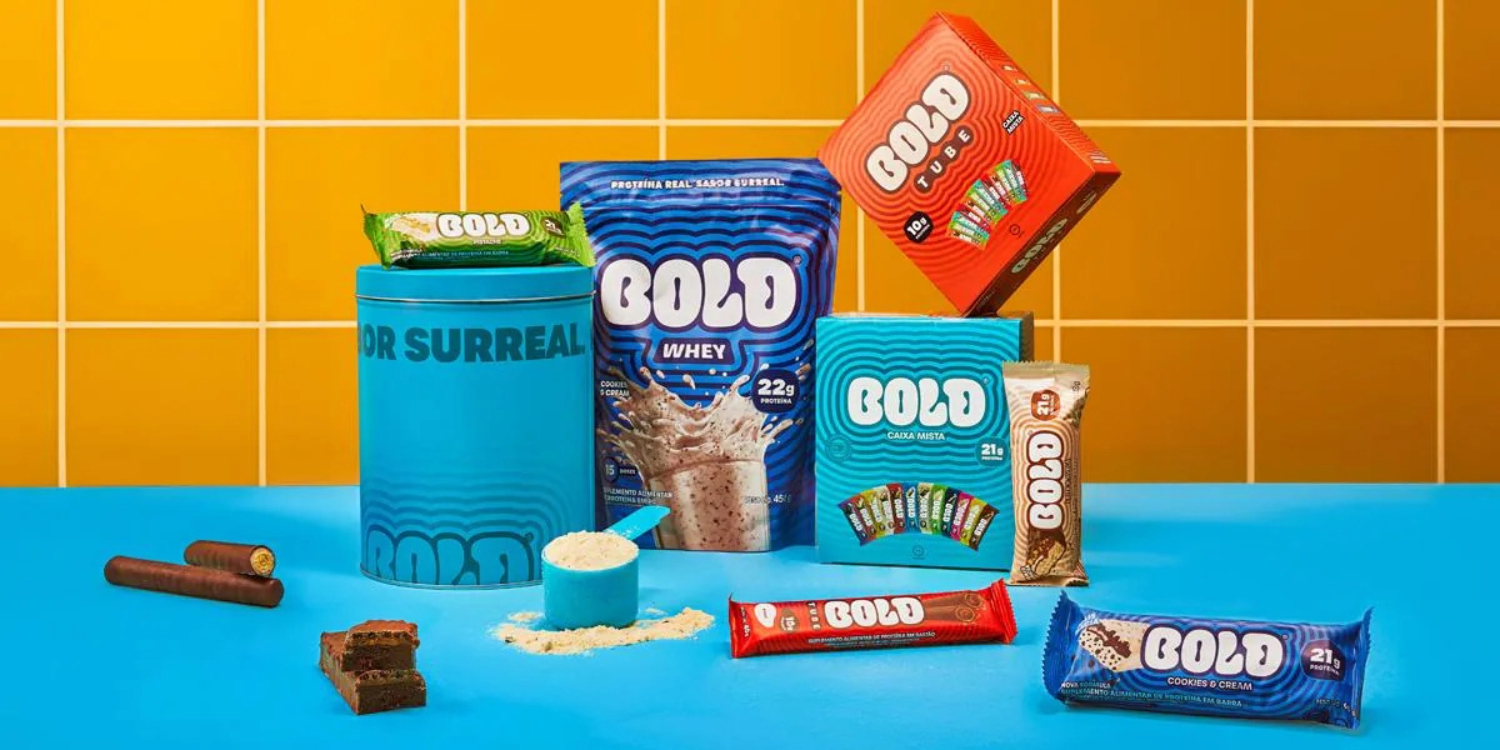 Produtos da Bold, de alimentos saudáveis