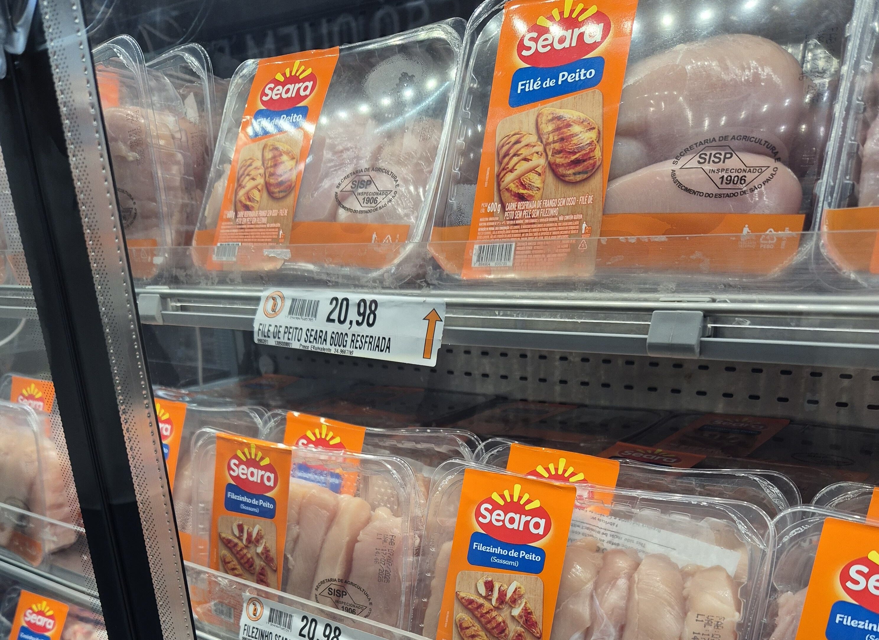 Seara investe em novas embalagens para reforçar as vendas de cortes de frango resfriado, em detrimento dos congelados (Foto: Seara) (abril de 2026)