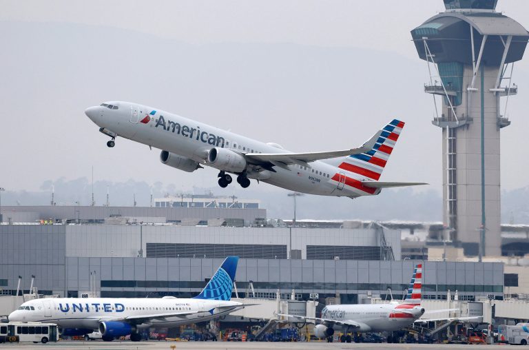Aviões da American Airlines e United Airlines (Foto: Mario Tama/Getty Images/ Bloomberg)